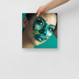 Teal and Gold Avant Garde Makeup | Cindy Chen Designs
