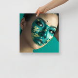 Teal and Gold Avant Garde Makeup | Cindy Chen Designs