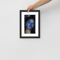 Blue Crystal | Matte Paper Framed Poster With Mat