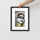 Black and Gold Masquerade | Matte Paper Framed Poster With Mat