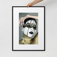 Black and Gold Masquerade | Matte Paper Framed Poster With Mat