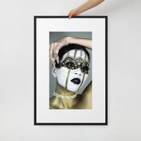 Black and Gold Masquerade | Matte Paper Framed Poster With Mat