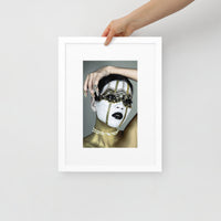 Black and Gold Masquerade | Matte Paper Framed Poster With Mat