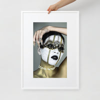 Black and Gold Masquerade | Matte Paper Framed Poster With Mat