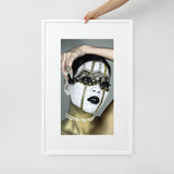 Black and Gold Masquerade | Matte Paper Framed Poster With Mat