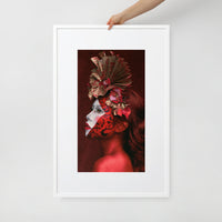 Red Baroque | Matte Paper Framed Poster With Mat
