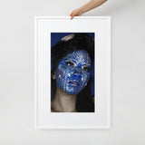 Blue Crystal | Matte Paper Framed Poster With Mat