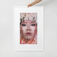 Pink Pearl | Matte Paper Framed Poster With Mat